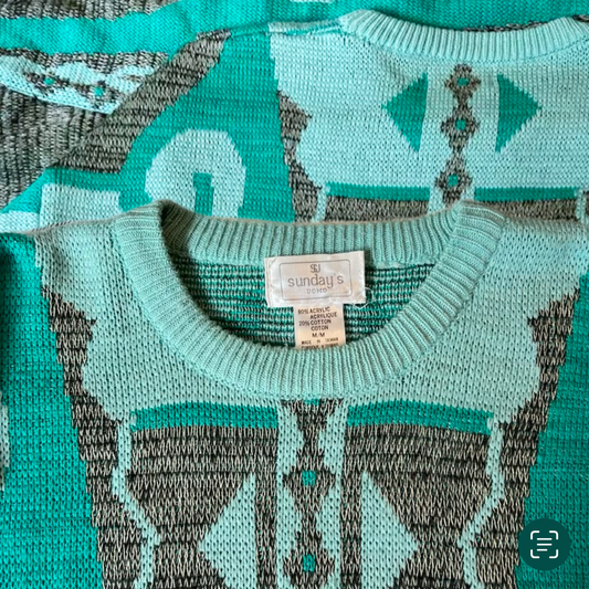 Vintage 90’s “Sunday” Sweater