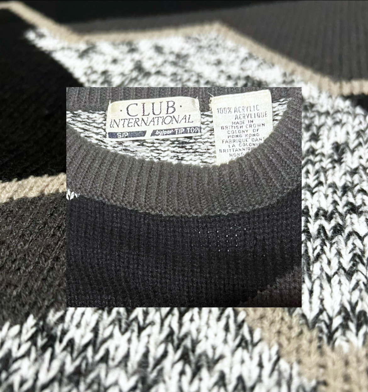 Vintage 90's "Club International" Sweater