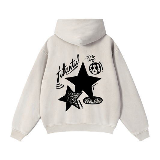 "Authentic!" Zip Hoodie (Cream)